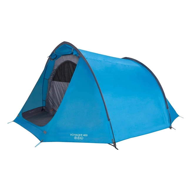 Vango Voyager 400 Tunnel TentRiver 4 Persons - Amazon Exclusive - Waterproof & Durable