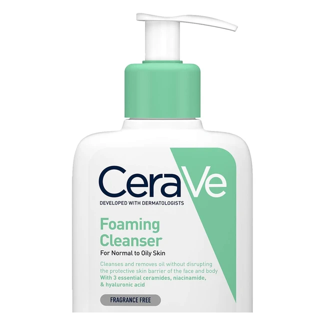 CeraVe Foaming Cleanser 473ml - Niacinamide  3 Essential Ceramides