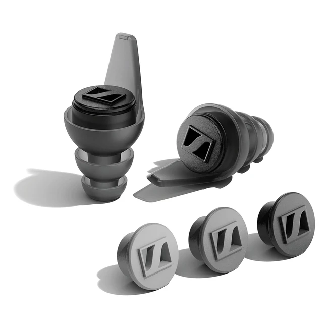 Sennheiser Soundprotex Plus Gehörschutz Ohrhörer Wiederverwendbar mit 4 Wechselbaren Aktivfiltern Hochwertiger Klang bei sicherem Pegel Schwarz