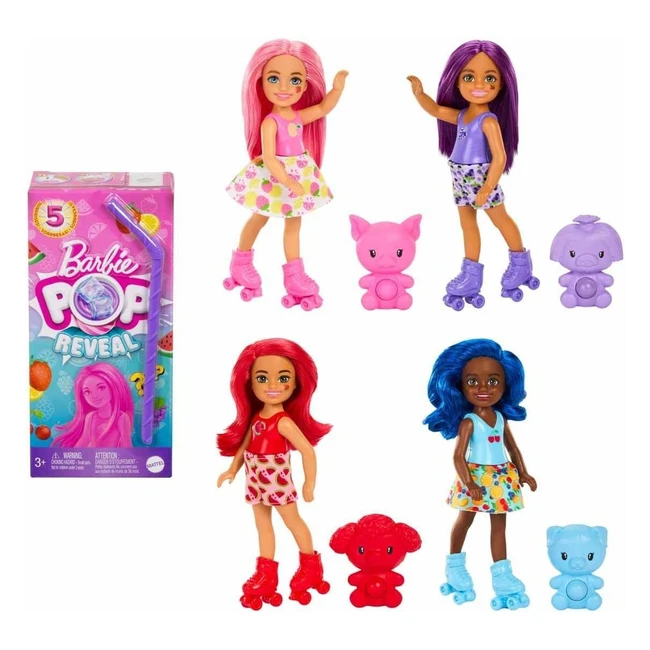 Barbie Pop Reveal Puppe Set 5 Überraschungen Saftbox Verpackung HRK58