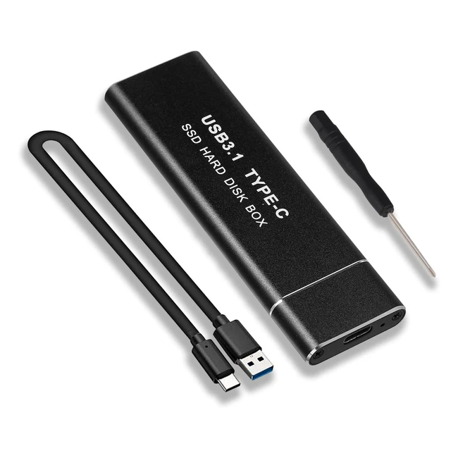 Carcasa M2 NVMe SSD USB C USB 31 Gen2 10Gbps Adaptador Externo Aluminio