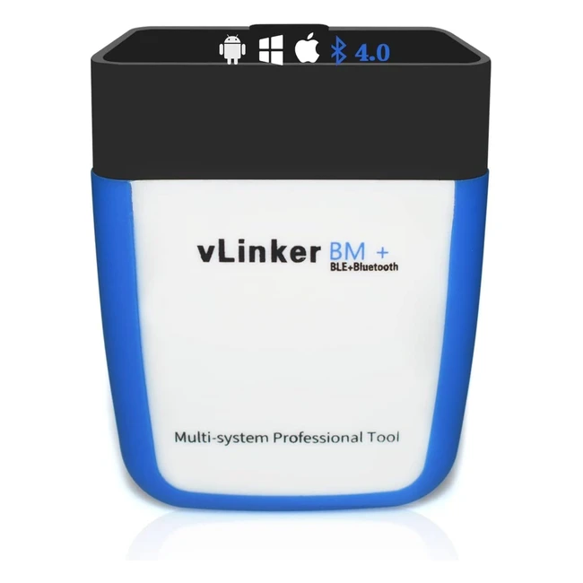 Vlinker BM OBD2 Bluetooth Escáner de Diagnóstico para iOS Android Windows - Hecho para Bimmercode