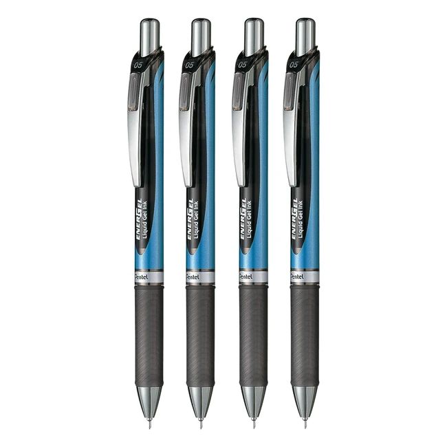 Pentel Energel XM Click BLN75 05 mm Nero - Massima Scorrevolezza e Asciugatura Istantanea