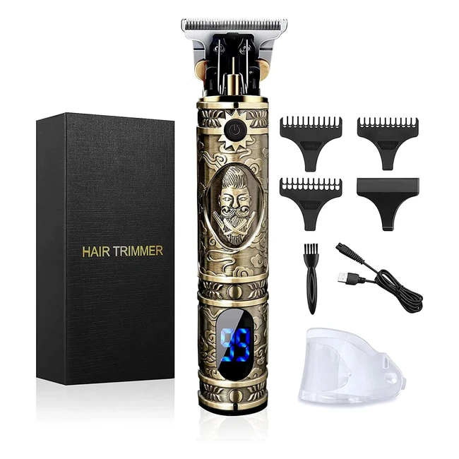 Professional Cordless Hair Clippers Beard Trimmer T-Blades Outliner Grooming Bal