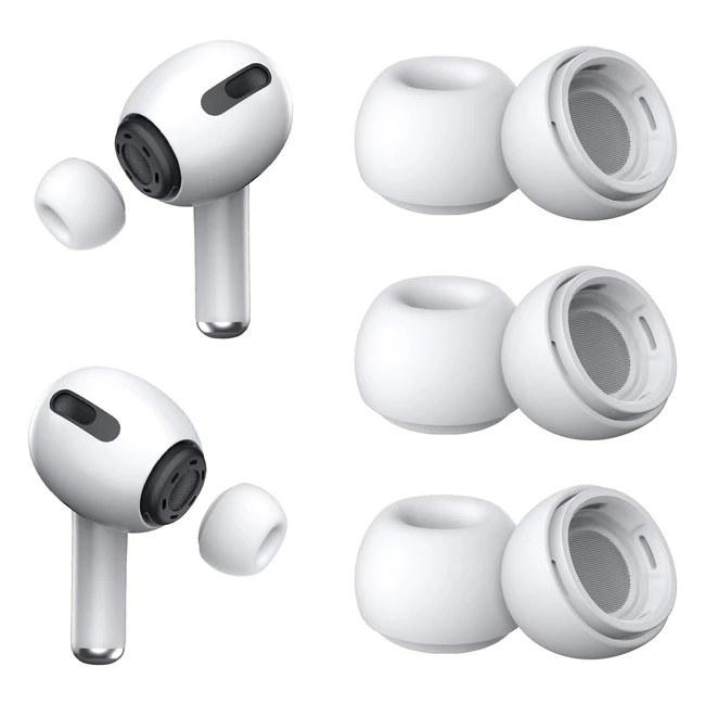 3 Pairs Replacement Ear Tips for Airpods Pro 2nd Gen - Noise Reduction - Portabl