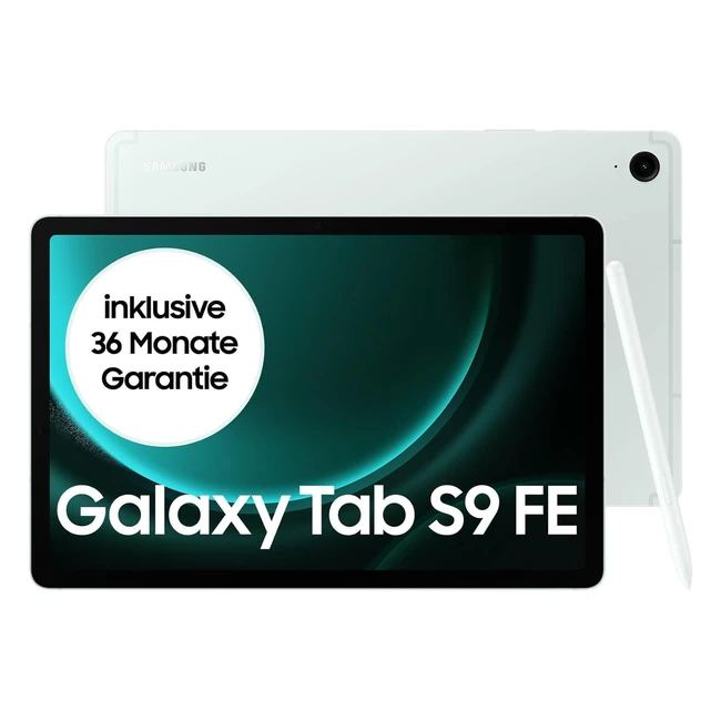 Samsung Galaxy Tab S9 FE Android Tablet 128 GB Speicher mit S Pen Lange Akkulaufzeit Simlockfrei Kein Vertrag WiFi Mint