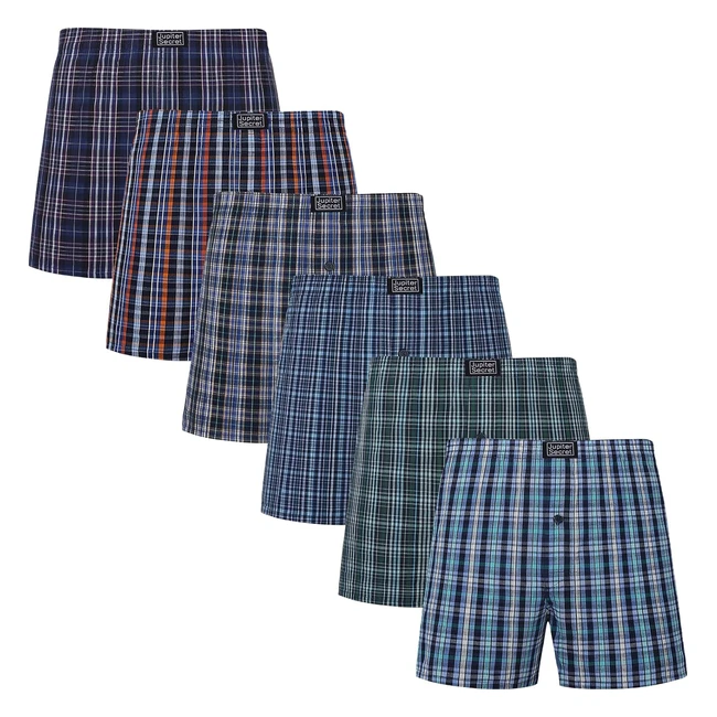 Calzoncillos Hombre JupiterSecret Boxer Algodón 100% Pack 6 y 12 Unidades