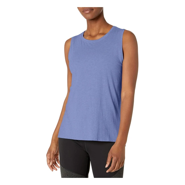 Amazon Essentials Womens Soft Cotton Yoga Tank XL Plus Blue Bleach