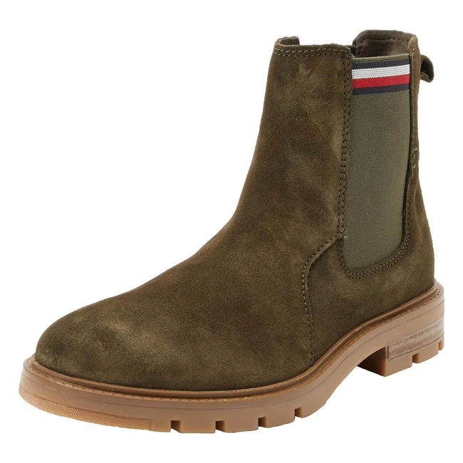 Tommy Hilfiger Mens Chelsea Suede Boots FM0FM04803 - Outdoor Footwear