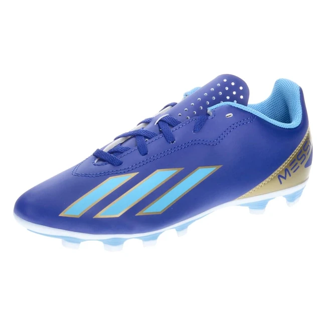 Adidas Kids X Crazyfast Messi Club Boots - Flex Ground - BlueWhite - Size 5 UK