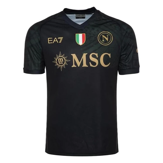 T-shirt mixte SSC Napoli saison 2324 - Rplique maillot de course noir XXL