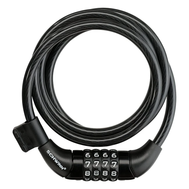 Lucchetto Antifurto per Bici Schwinn 1 Combinazione 12m Nero