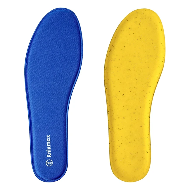 Knixmax Memory Foam Insoles - Comfort Inner Soles - Cushioned Shoe Inserts - Adults Size 3UK-13UK
