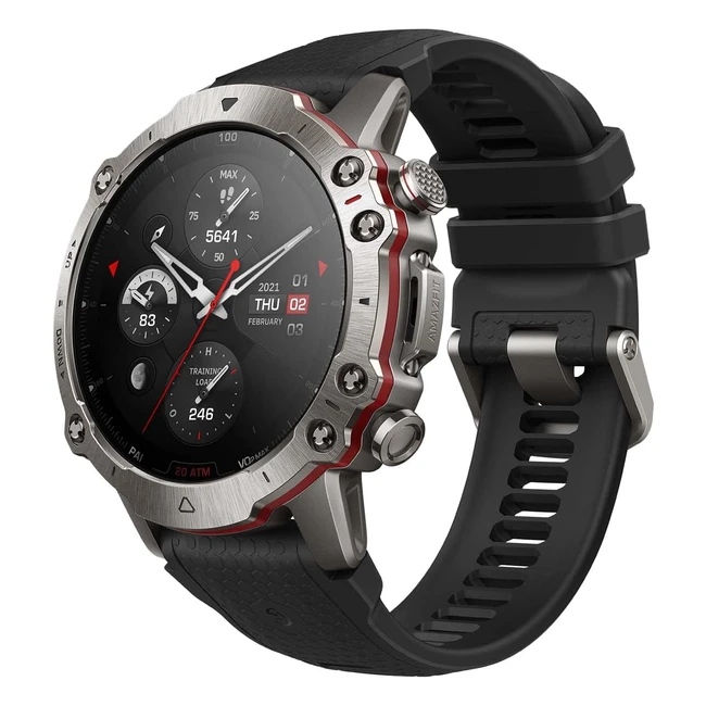Amazfit Falcon Smartwatch - Robusto orologio intelligente dual band GPS - 150 modalità sportive - Materiali in titanio - Schermo di zaffiro - Impermeabile 20 ATM - 15 prove di livello militare