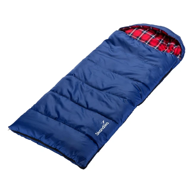 Skandika Dundee Junior Kinderschlafsack - Outdoor Camping Schlafsack - Flanellinnenfutter aus Baumwolle - Wasserabweisend - 175 x 70 cm