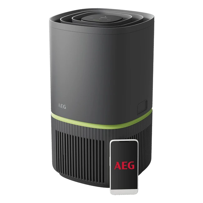 AEG Pure 5000 Compact Air Purifier APO50371DG - 4-Stage HEPA Filter - Removes 99.5% Airborne Bacteria Dust Pet Dander Allergies Pollen - Silent