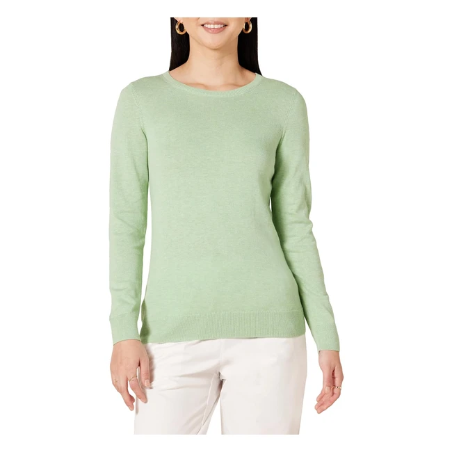 Amazon Essentials Womens Longsleeve Crewneck Jumper XL Light Jade Green