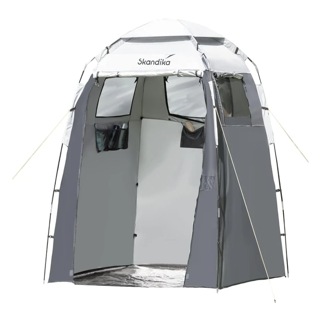 Skandika Camping Duschzelt 230 cm Stehhöhe Silberbeschichtet