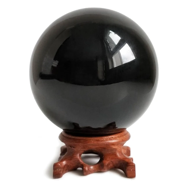 Bola de Cristal Obsidiana Negra 90mm Fengshui Meditación Curación