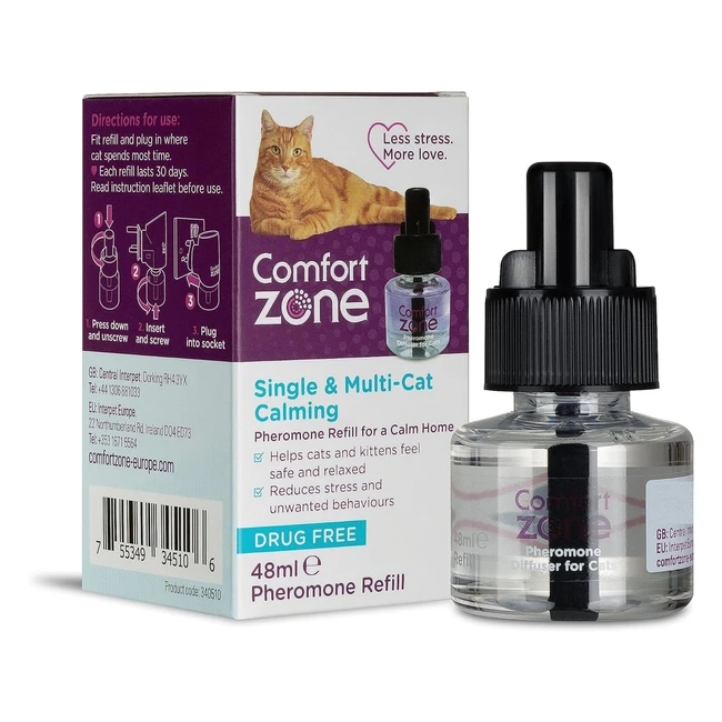CZ Calming Pheromone Refill Kit - Reduce Cat Stress  Behaviors - Lasts 30 Days