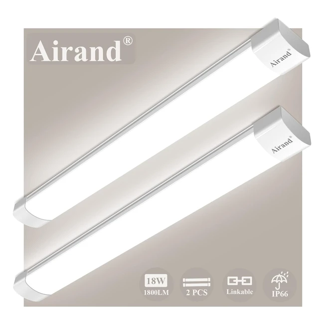 2 pices neon led barre 60cm reglette led tube 18w 1800lm luminaire plafonnier