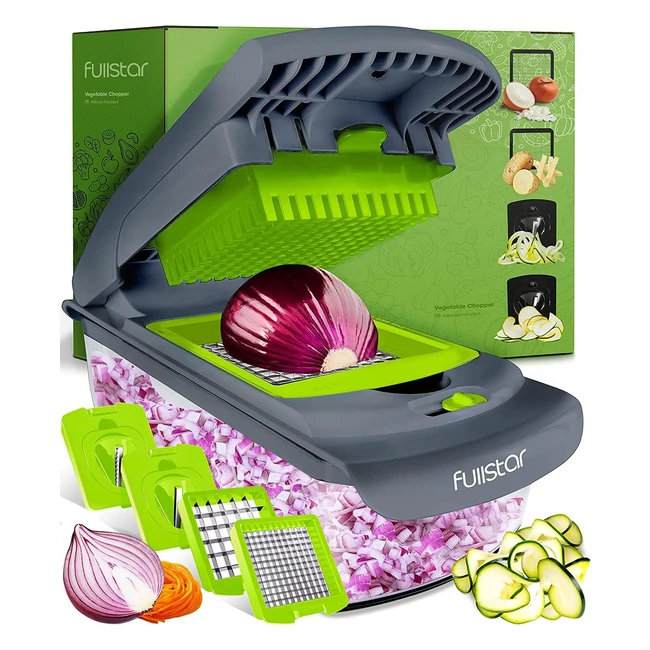 Coupe Légumes Multifonctions Spiraliseur Manuel 4en1 Gris/Vert