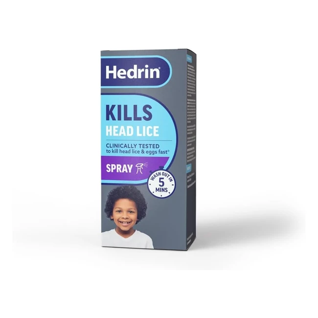 Hedrin Head Lice Spray Fast Treatment 1 x 60ml 2 x 30ml Kills Lice  Eggs in 5 M