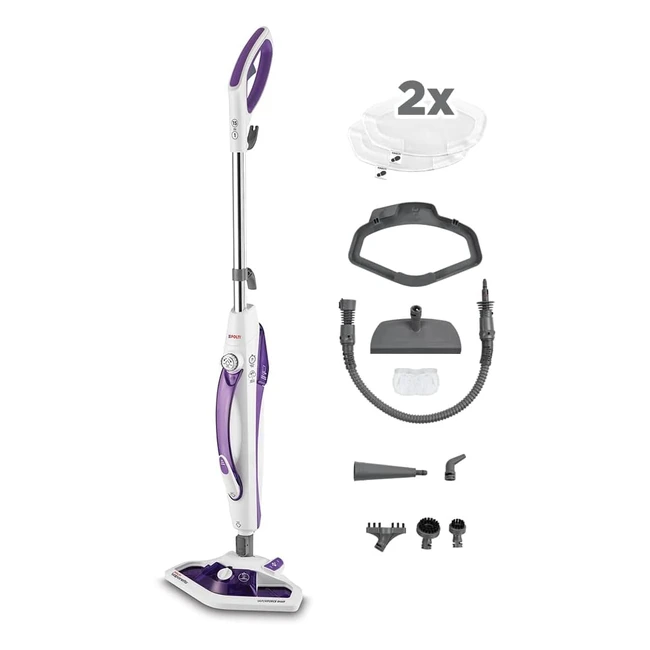 Polti Vaporetto SV440 Double Steam Mop - Kills 99.9% Viruses, Germs - 15-in-1