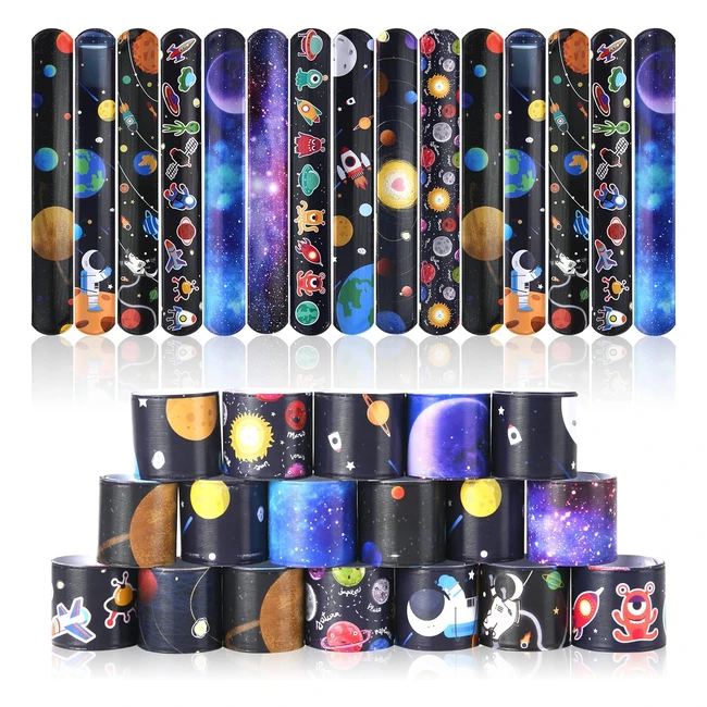 Pulseras Slap Animales Unicornio Dinosaurio Espaciales - Flintronic - Ref 30pcs