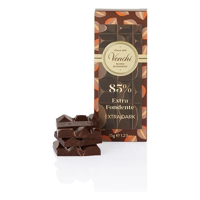 Venchi Mini Tavoletta Extra Fondente 35g - Cioccolato 85% Cacao Centro e Sud America