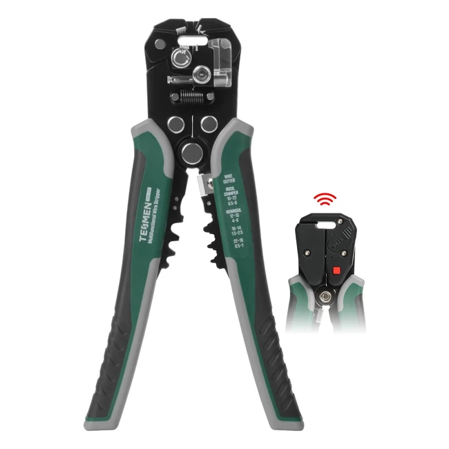 Pelacables Automático TESMEN TWS322 con Detección de Voltaje Sin Contacto - Herramienta 4 en 1 para Pelar, Cortar y Engastar - 026mm