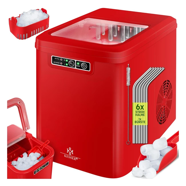 Kesser Eiswrfelbereiter Edelstahl Ice Maker 12 kg 24 h Zubereitung in 7 min