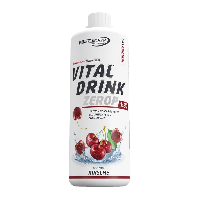 Best Body Nutrition Vital Drink Zerop Kirsche Sirup Zuckerfrei 180 ergibt 80 Lit