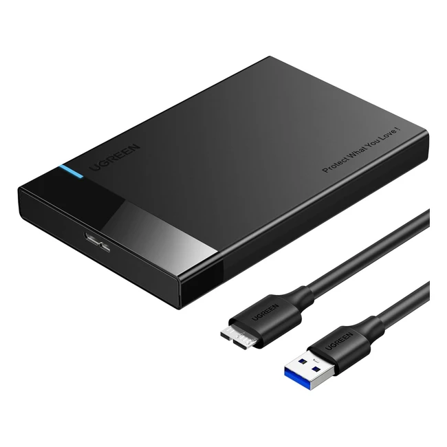 UGREEN Festplattengehäuse 2,5 Zoll USB 3.0 SATA Gehäuse für SSD und HDD - UASP Unterstützung