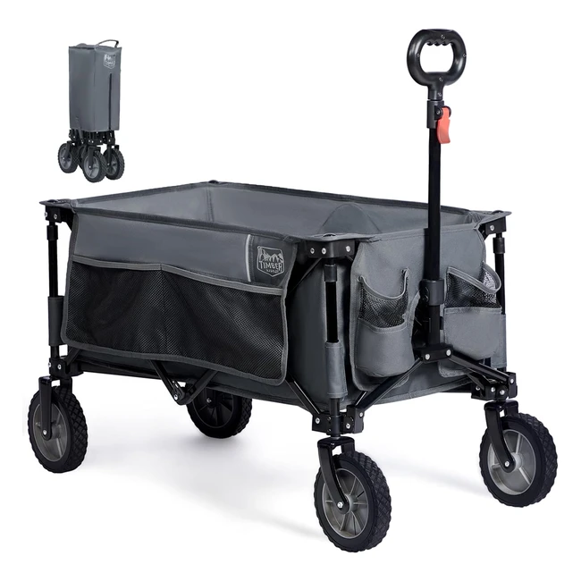 Carro playa plegable Timber Ridge con ruedas grandes - hasta 100kg