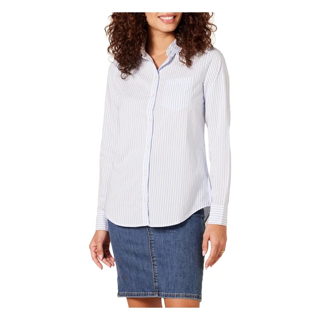 Amazon Essentials Women's Classic-Fit Long Sleeve Button-Down Poplin Shirt #1234 Breathable Fabric Stylish Design