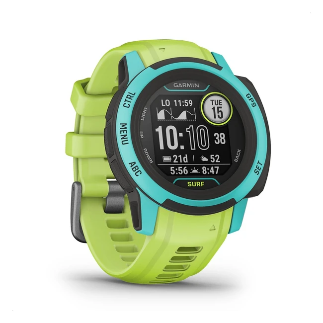 Garmin Instinct 2S Surf GPS Smartwatch - WindKitesurf App - Tide Info - Surflin