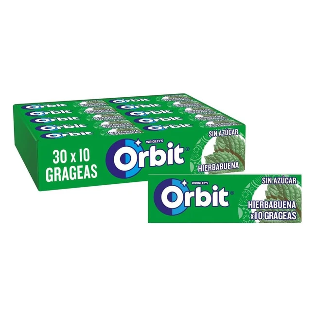 Chicles Orbit Sin Azúcar Hierbabuena 30x10 Fresco Intenso Duradero