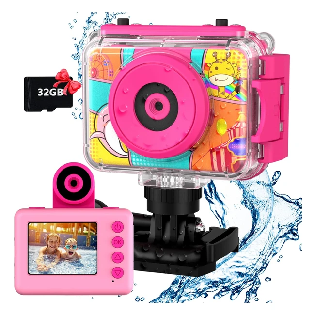 Camara Fotos Infantil Uleway 20MP 1080P HD Rosa 32GB