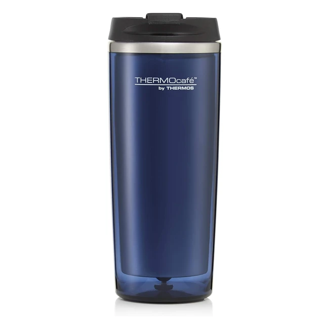 Thermocafe Travel Tumbler - DF350 Midnight Blue - Insulated Stainless Steel - Flip Top Lid