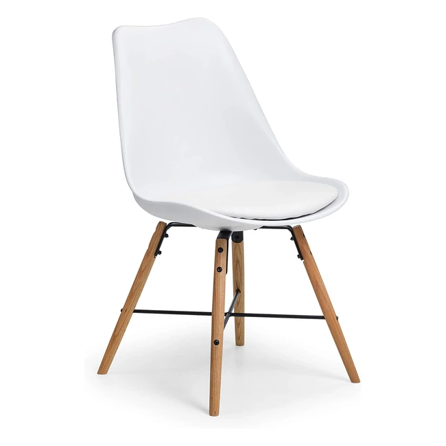 Julian Bowen Kari Dining Chairs Set of 2 WhiteOak - Height 83 Width 48 Depth 54cm