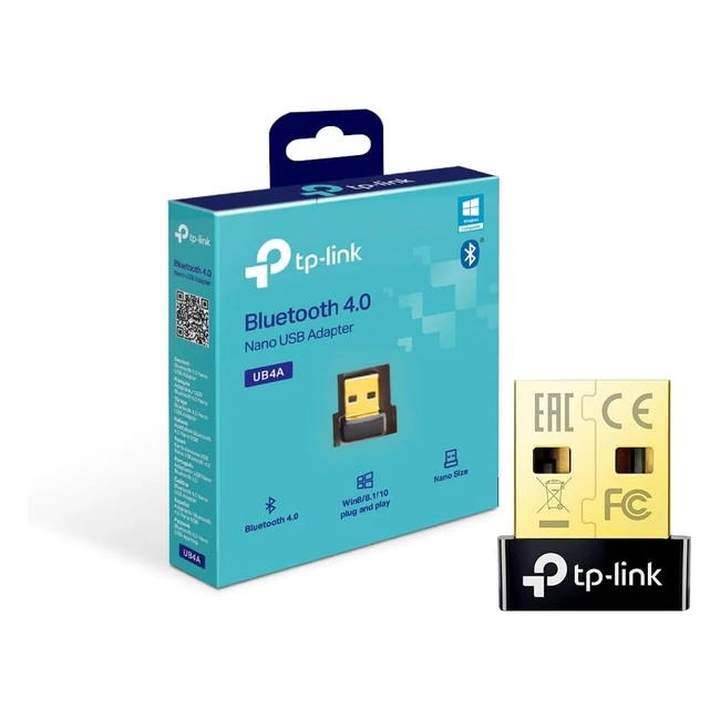TP-Link Nano USB Bluetooth 4.0 Adapter for PC Laptop Desktop Computer UB4A