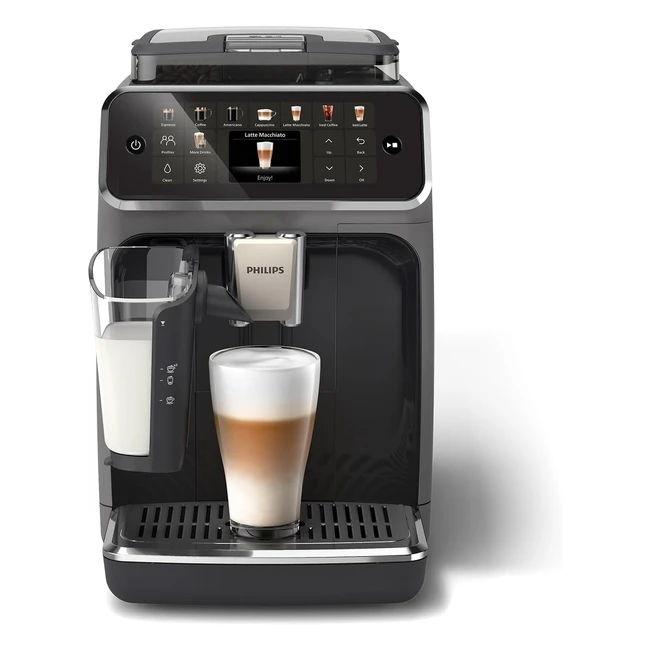Philips Machine Expresso Lattego Automatique Series 5500 - Technologie SilentBrew - Quick Start - Café Aromatique - 20 Boissons Chaudes et Glacées - Gris EP554450