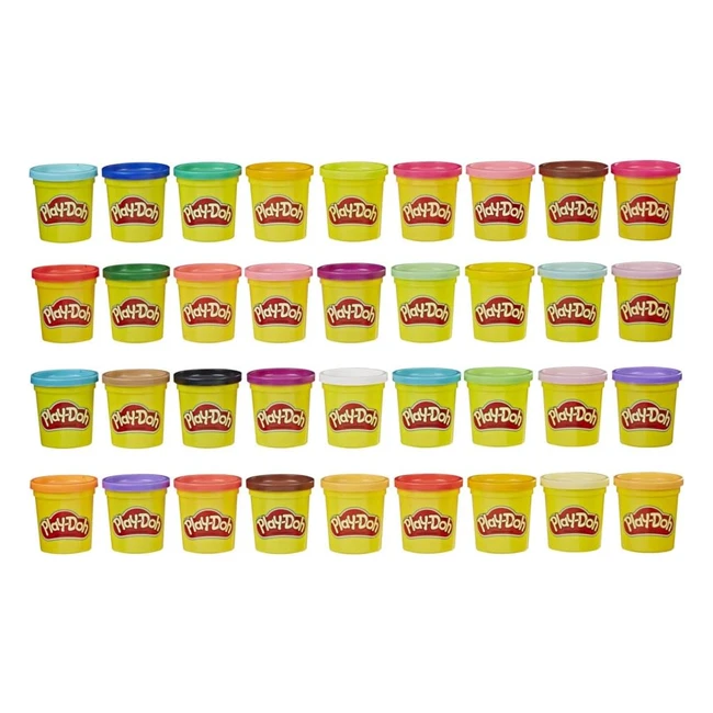 Play-Doh 36 Pack Modeling Compound Bulk Mega Pack 3oz Cans Assorted Colors Toys Boys Girls 2 Year Olds