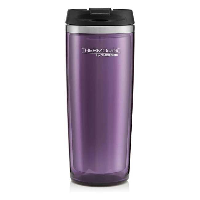 Thermo Cafe DF350 Purple 350ml Thermocafe Travel Tumbler - Insulated Stainless S
