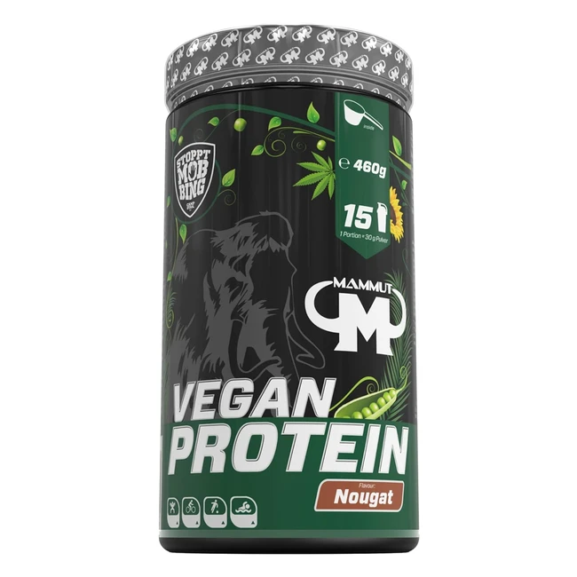 Mammut Nutrition Vegan Protein Nougat 460g - Pflanzliches Protein mit Nougatgeschmack