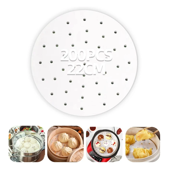 200 pezzi carta forno per friggitrice ad aria antiaderente 22cm