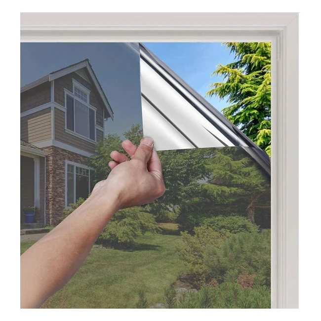 rabbitgoo One Way Window Film Privacy Reflective Anti Glare Heat Reducing UV Blo