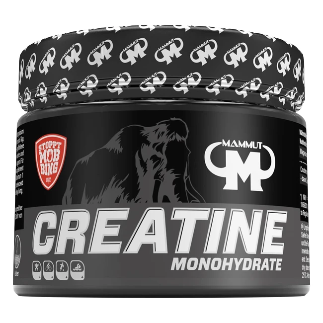 Mammut Nutrition Creatine Monohydrat 51g Pro Portion mit Magnesium 300g Dose