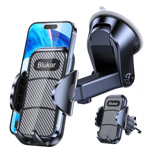 Blukar Car Phone Holder 360 Rotation 4 in 1 Super Stable for 47-67 Inch Smartpho